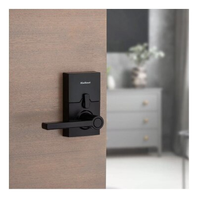 Kwikset SmartCode 917 Series Electronic Halifax Lever, Matte Black